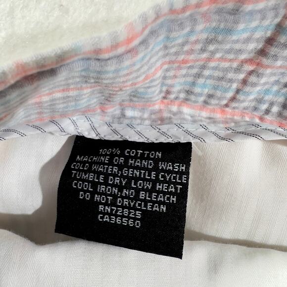 Carnoustie Seer Sucker Shorts Men's 42W Blue Pink Check Pockets Button Flap - Picture 9 of 11